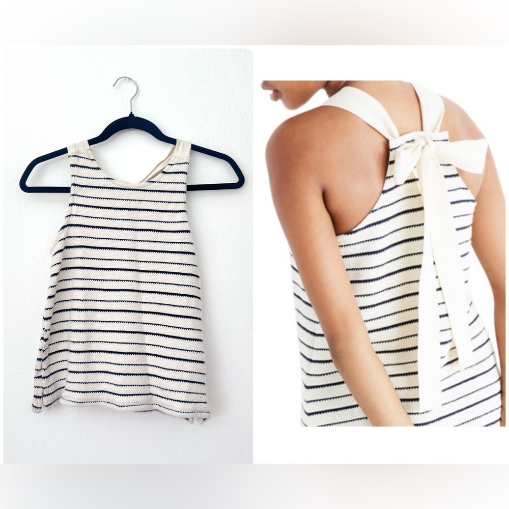 Madewell Camille Striped Bow Top